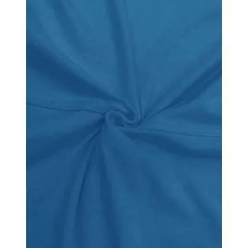 Floral Find Women's Long Sleeve Lapel Half Zip Up Sweatshirt Solid Stylish Loose Fit Casual Pullover Tops (Blue, Large)