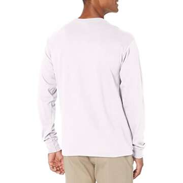 Soffe mens Mj Soffe Men's Long-sleeve Cotton T-shirt fashion t shirts, White, Medium US