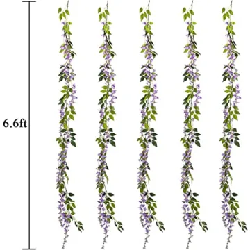 Elegant 5-Pack 33Ft Wisteria Garland for All Occasions