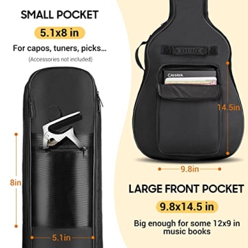 CAHAYA 41 Inch Acoustic Guitar Bag with Thick Padding