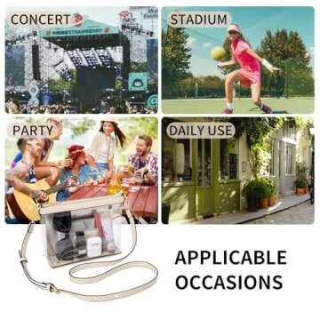 Stylish Y&R Clear Zipper Crossbody Bag for Events and Travel