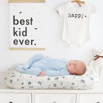 LifeTree Muslin Baby Lounger Covers - Soft & Organic