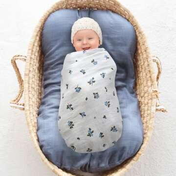 LifeTree Muslin Baby Lounger Covers - Soft & Organic