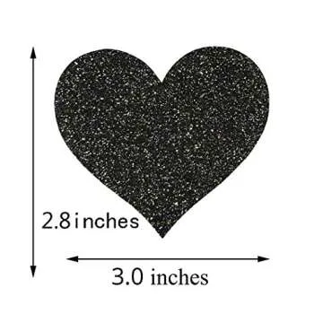 IKAXON Self adhesive nipple covers -Pasties Breast Petals for Women Lingerie Grade Adhesive Waterproof (All Black, 10)