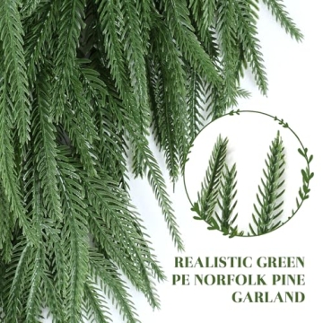 6FT Norfolk Pine Garland - Realistic Christmas Decor