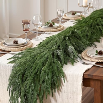 6FT Norfolk Pine Garland - Realistic Christmas Decor