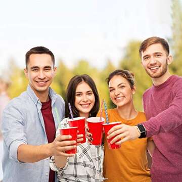 50 Pcs 11 Inch Reusable Hard Plastic Drinking Straws for Tumblers Mason Jars Milkshakes Smoothies Clear Reusable Plastic Straws with Cleaning Brush