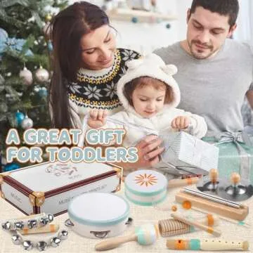 Wooden Instruments Playset for toddlers 1-3 - Montessori Fun