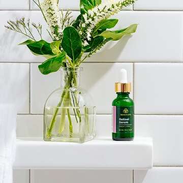 Tree of Life Beauty Retinol Serum, Skin Smoothing Face Oil for Dark and Age Spots and Fine Lines, Facial Serums for Dry and Sensitive Skin Care with Hyaluronic Acid for Soft Smooth Skin, 2 Fl Oz