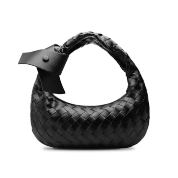 Leather Woven Bag for Women, Woven Knot Clutch Bag, Dumpling Bag Hobo Bag, Vegan Leather Top Handle ...