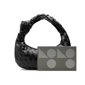 Leather Woven Bag for Women, Woven Knot Clutch Bag, Dumpling Bag Hobo Bag, Vegan Leather Top Handle Bag, Leather Purse Tote Handbag, Evening Bag, Braided Bag, Black