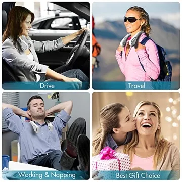 COMLIFE Bladeless Neck Fan with 5000mAh Battery for All