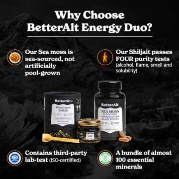 Better Alt Shilajit & Sea Moss Capsules - Energy Duo