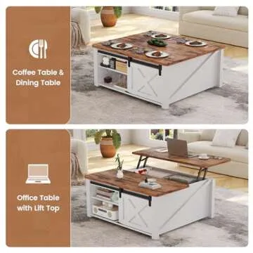 SEDETA 31.5" Lift Top Coffee Table with Storage
