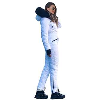 Yousify Womens Onesie Ski Suit Winter Outdoor Sports Waterproof Snowsuit Jumpsuits Jacket