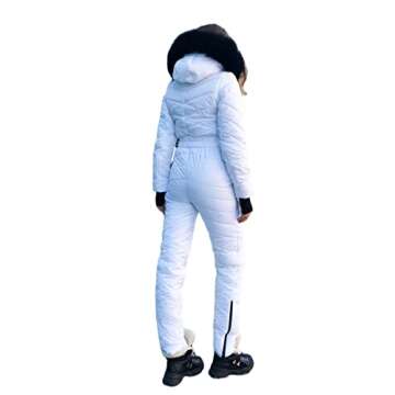Yousify Womens Onesie Ski Suit Winter Outdoor Sports Waterproof Snowsuit Jumpsuits Jacket