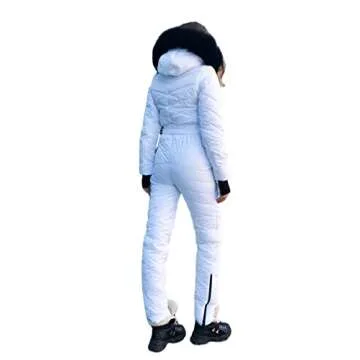 Yousify Womens Onesie Ski Suit Winter Outdoor Sports Waterproof Snowsuit Jumpsuits Jacket