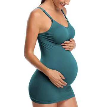 Womens Nursing Tank Tops with Built-in Bra for Breastfeeding