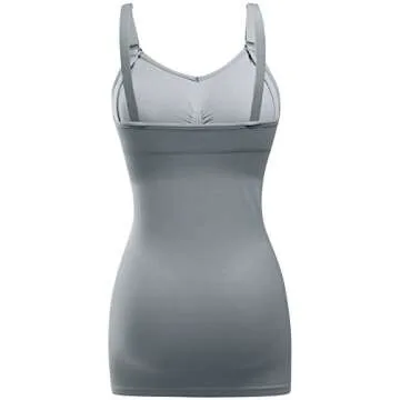 Womens Nursing Tank Tops with Built-in Bra for Breastfeeding
