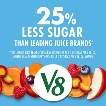 V8 Acai Mixed Berry 100% Fruit and Vegetable Juice, 46 fl oz Bottle