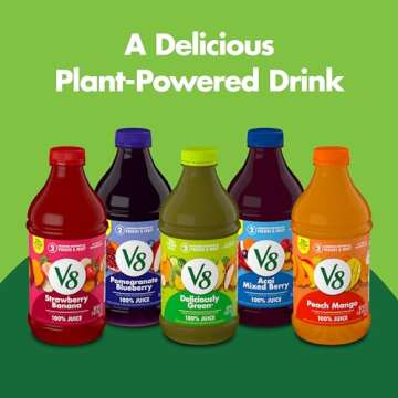 V8 Acai Mixed Berry 100% Fruit and Vegetable Juice, 46 fl oz Bottle
