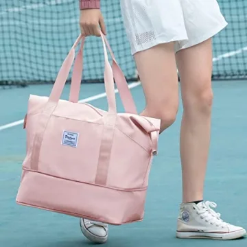 WONHOX Foldie Travel Tote Bag Expandable Waterproof Women