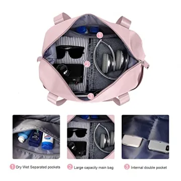 WONHOX Foldie Travel Tote Bag Expandable Waterproof Women