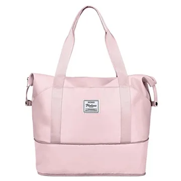 WONHOX Foldie Travel Tote Bag Expandable Waterproof Women