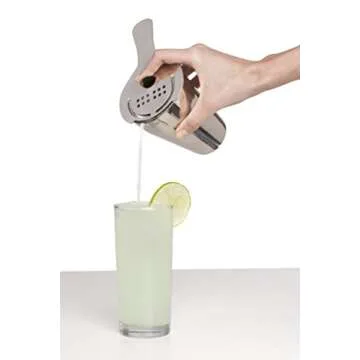 HIC Kitchen Cocktail Hawthorne Strainer, 6 Inch x 3.75 Inch, 18/8 Stainless Steel