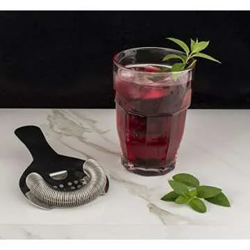 HIC Kitchen Cocktail Hawthorne Strainer, 6 Inch x 3.75 Inch, 18/8 Stainless Steel