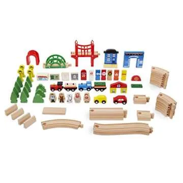 Little Tikes Wooden Train Table with 80+ Colorful Pieces