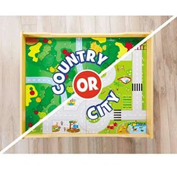 Little Tikes Wooden Train Table with 80+ Colorful Pieces