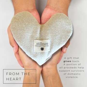 Stillnus Eye Pillow - Lavender & Flax Seed for Hot/Cold Therapy, Migraines, Sinus Relief & Dry Eyes | Relaxation Mask & Valentines Day Gift for Wife, Girlfriend, Best Friend