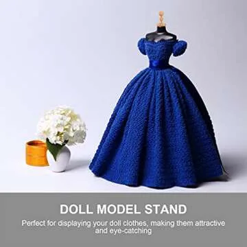EXCEART 5pcs Plastic Doll Dress Form Doll Model Stand Mannequin Stand Racks Dress Form Girl Plastic Demountable Display Support Doll Accessories (Black)