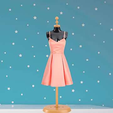 EXCEART 5pcs Plastic Doll Dress Form Doll Model Stand Mannequin Stand Racks Dress Form Girl Plastic Demountable Display Support Doll Accessories (Black)