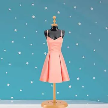 EXCEART 5pcs Plastic Doll Dress Form Doll Model Stand Mannequin Stand Racks Dress Form Girl Plastic Demountable Display Support Doll Accessories (Black)