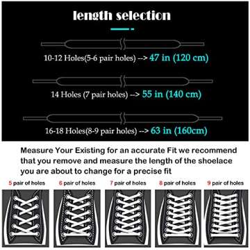 Shoelace Round Wave Shape Non Slip Heavy Duty and Durable Outdoor Climbing Shoelaces Hiking Red and White Shoe Laces Shoestrings, 120cm/47inch