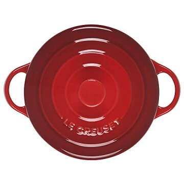 Le Creuset Stoneware Mini Round Cocotte, 14 oz., Cerise