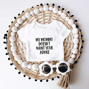 Printique Baby Organic Short Sleeve Onesie for 0-12 Months