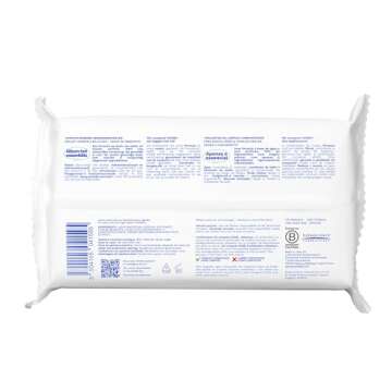 Mustela Baby Home Compostable Cleansing Wipes - Fragrance Free - Natural Avocado - For Face, Body & Diaper Area - 99% ingredients of natural origin & plant-based fibers - For all skin types - 60 ct.