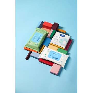 Mustela Baby Home Compostable Cleansing Wipes - Fragrance Free - Natural Avocado - For Face, Body & Diaper Area - 99% ingredients of natural origin & plant-based fibers - For all skin types - 60 ct.