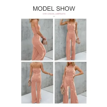 Stunning BLENCOT Velvet Jumpsuits with Adjustable Straps for Women