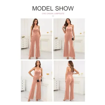 Stunning BLENCOT Velvet Jumpsuits with Adjustable Straps for Women