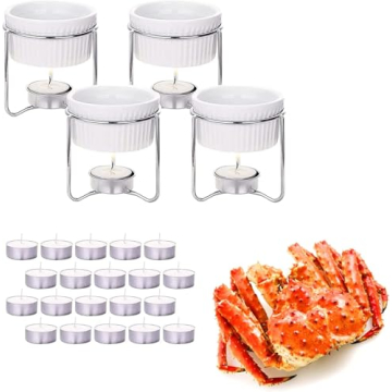 Luvan Elegant Butter Warmer Set for Seafood and Dips