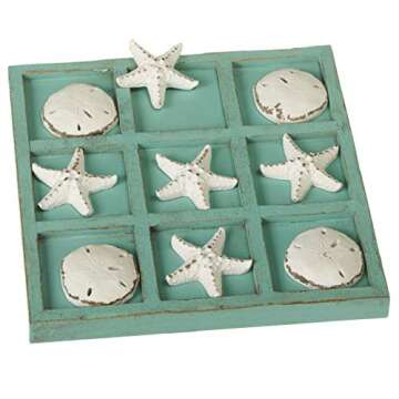 Midwest CBK Sea Shell Tic Tac Toe Game for Coastal Decor