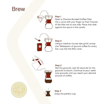 Chemex Natural Coffee Filters 100ct for Perfect Brewing