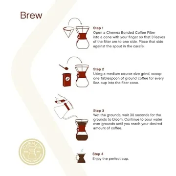 Chemex Natural Coffee Filters 100ct for Perfect Brewing