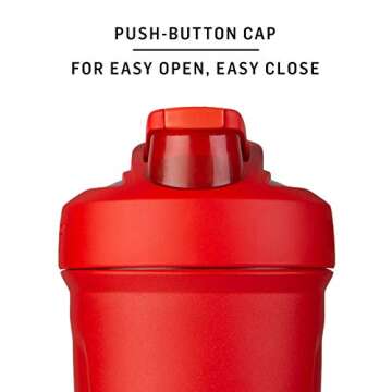 BlenderBottle Strada 24-Ounce Insulated Stainless Steel Shaker Cup, Plum