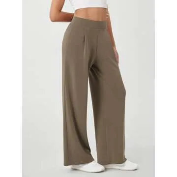 ODODOS Modal Soft Wide Leg Pants for Women High Waist Casual Relaxed Pants with Pockets, 27" Inseam,...