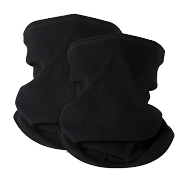 KGC 2 Pack Winter Neck Warmer Gaiter,Soft Fleece Windproof Face Mask Scarf Bandana Cold Weather Face...